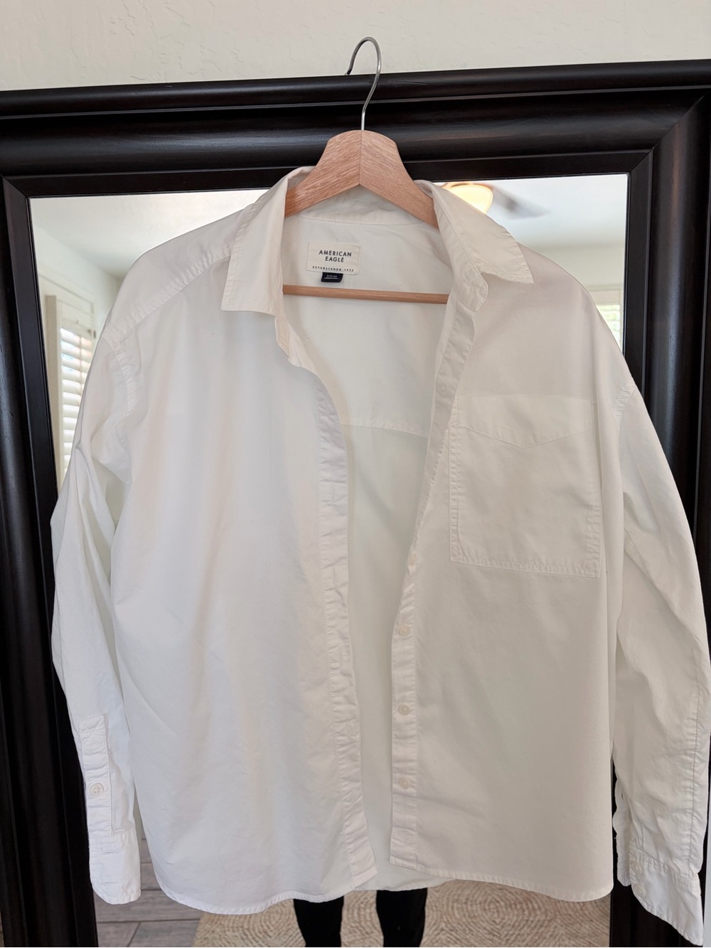 American Eagle oversized white button down